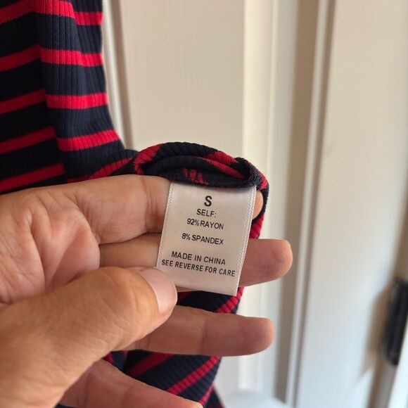 Gilli Nautical Blue and Red Striped Bodysuit - Picture 7 of 9